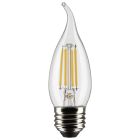 SATCO S21319 5.5CA10/LED/940/CL/120V/E26 5.5 Watt CA10 LED; Clear; Medium base; 90 CRI; 4000K; 120 Volt