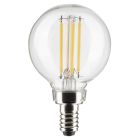 SATCO S21811 4G16.5/LED/CL/930/120V/E12/2CD 4 Watt G16.5 LED; Clear; Candelabra Base; 3000K; 350 Lumens; 120 Volt; 2-Pack