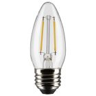 SATCO S21832 3B11/LED/927/CL/120V/E26/2CD 3 Watt B11 LED; Clear; Medium Base; 2700K; 250 Lumens; 120 Volt; 2-Pack