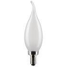 SATCO S21847 5.5CA10/LED/927/FR/120V/E12/2C 5.5 Watt CA10 LED; Frosted; Candelabra Base; 2700K; 500 Lumens; 120 Volt; 2-Pack