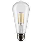 SATCO S21869 5ST19/CL/LED/927/E26/2CD 5 Watt ST19 LED; Clear; Medium Base; 2700K; 425 Lumens; 2-Pack