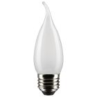SATCO S21888 5.5CA10/LED/950/FR/120V/E26/2C 5.5 Watt CA10 LED - Frost Finish - Medium Base - 5000K - 120 Volt - 2-Card