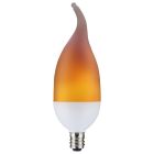 SATCO S29807 2/LED/B11/FLAME/814/120V/E12 2 Watt LED Flame Bulb; B11; Candelabra base; 120 Volt