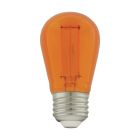 SATCO S8026 1W/LED/S14/ORANGE/120V/ND/4PK 1 Watt; S14 LED Filament; Orange Transparent Glass Bulb; E26 Base; 120 Volt; Non-Dimmable; Pack of 4