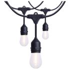 SATCO S8032R1 (60FT/LED/SL/S14/22K/120V)  60 Foot LED String Light - 24-S14 Lamps - Medium Base - 2200K CCT - Black