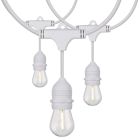 SATCO S8038 24FT/LED/SL/S14/822K/WH/120V 24Ft; LED String Light; Includes 12-S14 bulbs; 2000K; White Cord