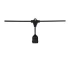 SATCO S8039 24FT/SL/E26/BL/120V 24Ft; LED String Light; 12 Socketed Black Cord and Plug Only