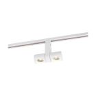 NUVO TH483 24W LED PIPE DUAL TRACK HEAD LED; 24 Watt Track Head; Dual Pipe; White; 36 deg. Beam Angle