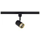 NUVO TH637 12 Watt LED Small Cylindrical Track Head - 3000K - Matte Black and Brushed Brass Finish