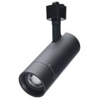 NUVO TH732 (15W BEAM ADJ TRACK HEAD) 15 Watt LED Track Head - 20 to 50 Degree Adjustable Beam Spread - CCT Selectable - Matte Black Finish