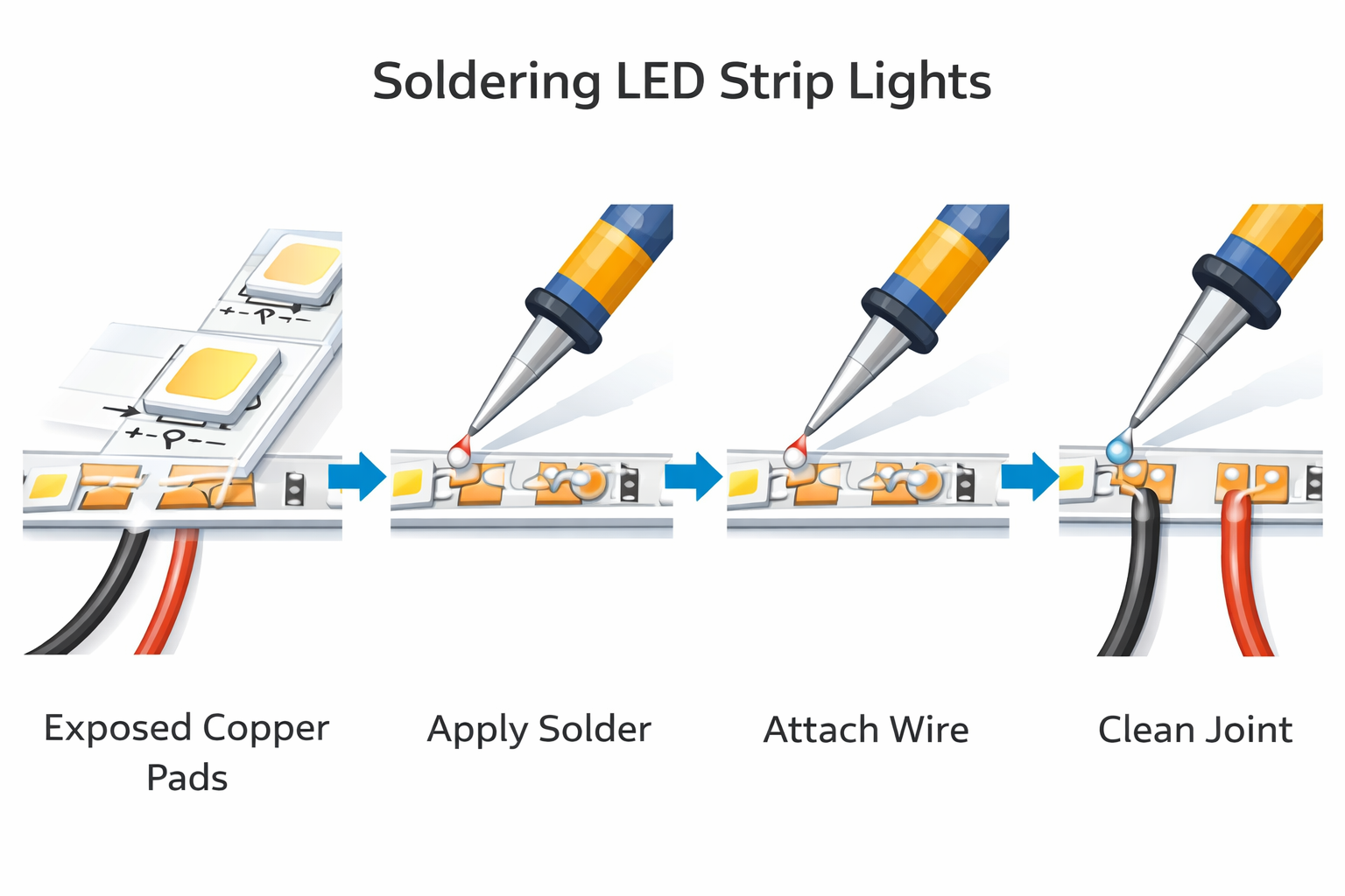 soldering led strip lights